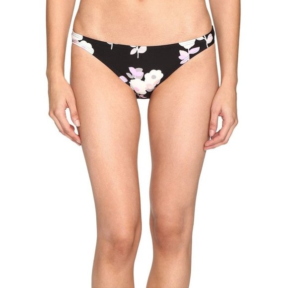 NWT Kate Spade Black Floral-Print Bikini Bottom XL - Picture 2 of 11